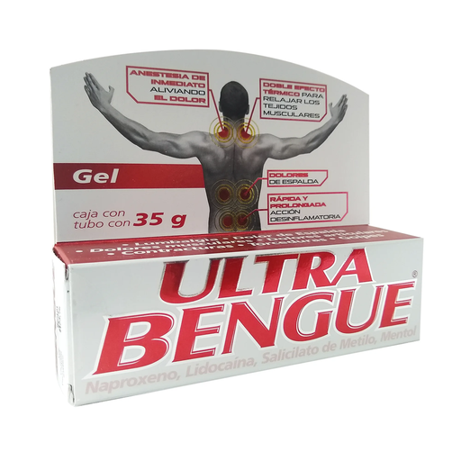 ULTRA BENGUE GEL TERMICO DESINFLAMA Y ANESTESIA 10/2/15.2/7.7 g 35 Gramos