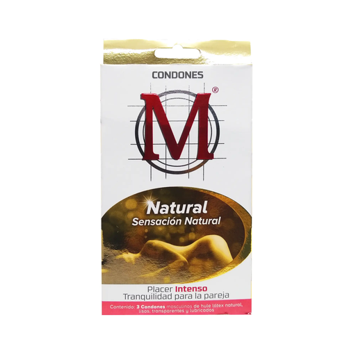 PRESERVATIVO M FORCE NATURAL - 3 Condones