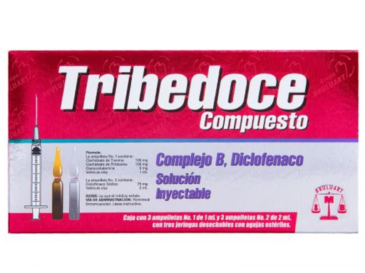 TRIBEDOCE COMP 75/100/100/5 mg 3 Ampolleta