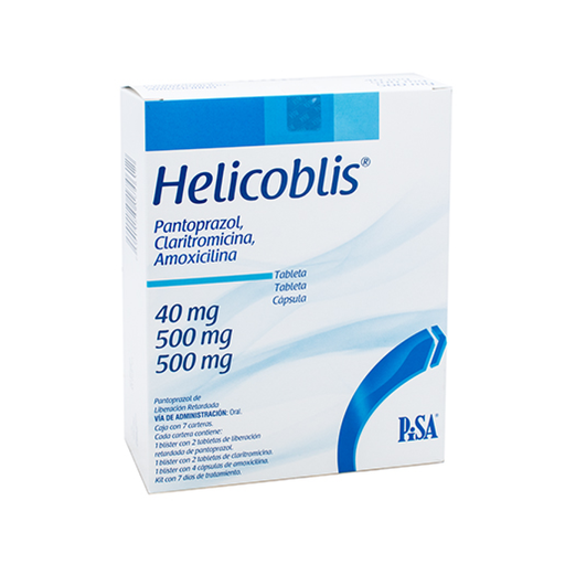 HELICOBLIS 40/500/500 mg 7 Carteras
