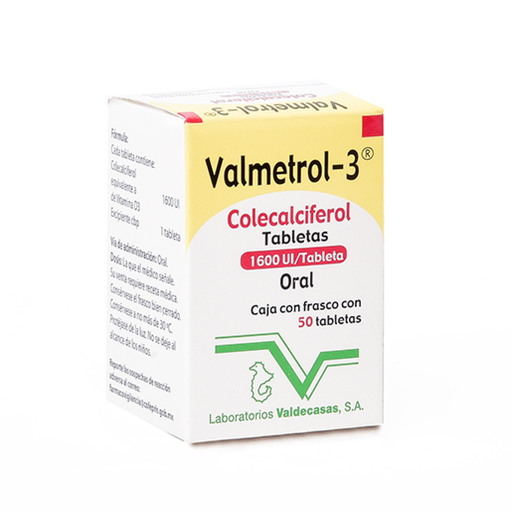 VALMETROL-3 1600 UI 50 Tableta(s)