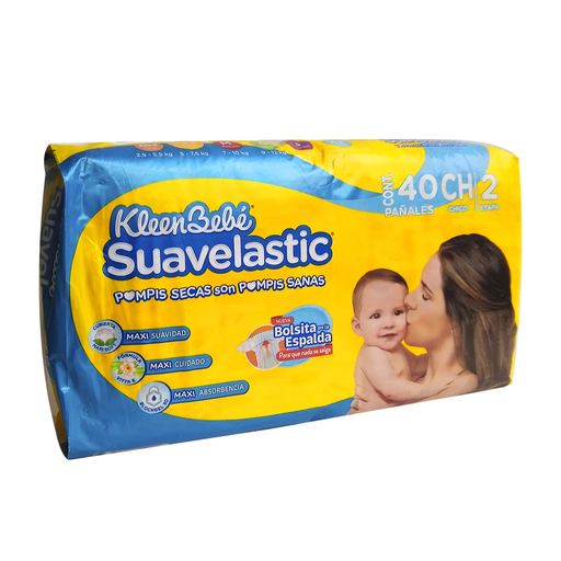 KLEEN BEBE SUAVELASTIC MAX 3 CH CHICO 40 Pañales