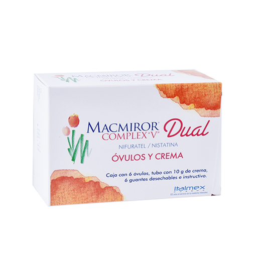 MACMIROR COMPLEX V DUAL 500 mg/200000 UI 6 Óvulo