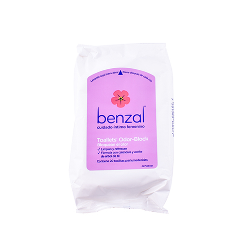BENZAL TOALLET ODOR-BLOCK - 20 Toallitas Húmedas