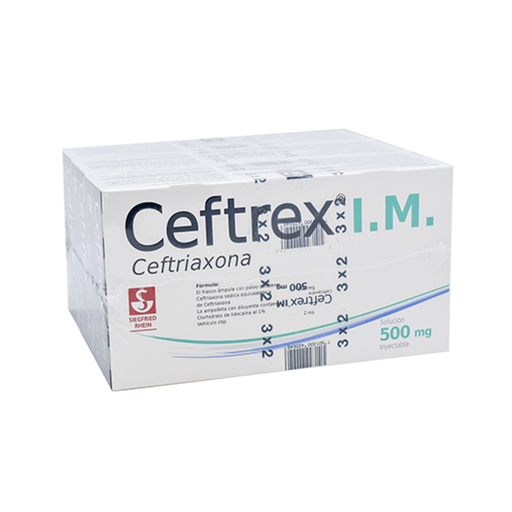CEFTREX 500 mg 3 Frasco Ámpula
