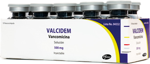 VALCIDEM 500 mg 10 Frasco Ámpula