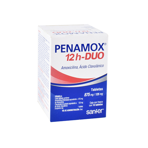 PENAMOX 12H DUO 875/125 mg 10 Tableta(s)
