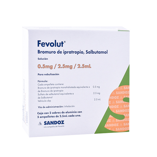 FEVOLUT 0.5/2.5 mg/2.5 ml 10 Ampolleta