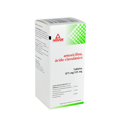 AMOXICILINA - ACIDO CLAVULANICO 875/125 mg 10 Tableta(s)