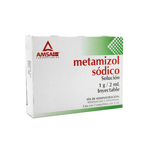 METAMIZOL 1 g/2 ml 3 Ampolleta