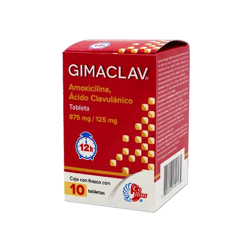 GIMACLAV 12H 875/125 mg 10 Tableta(s)