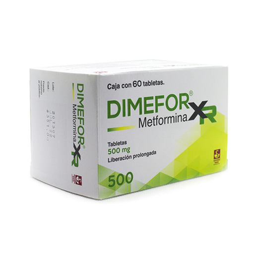 DIMEFOR XR LIBERACION PROLONGADA 500 mg 60 Tableta(s)