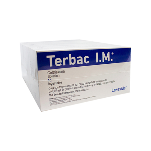TERBAC I.M. PACK 1 g/3.5 ml 3 Frasco Ámpula