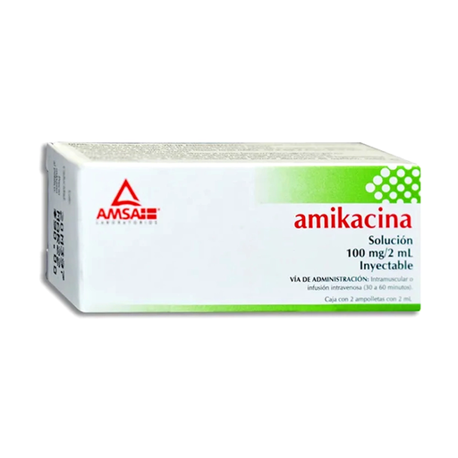 AMIKACINA PED 100 mg/2 ml 2 Ampolleta