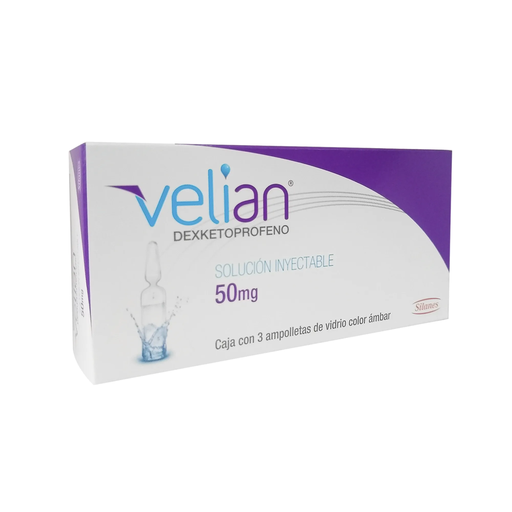 VELIAN 50 mg 3 Ampolleta