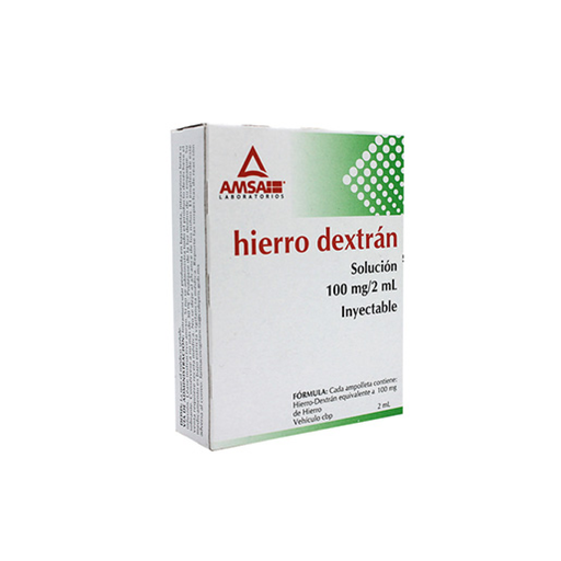 HIERRO DEXTRAN 100 mg 3 Ampolleta