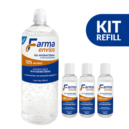 KIT FARMAENVIOS GEL 950 ml + 3 DE 60 ml NULL 1130 Mililitros