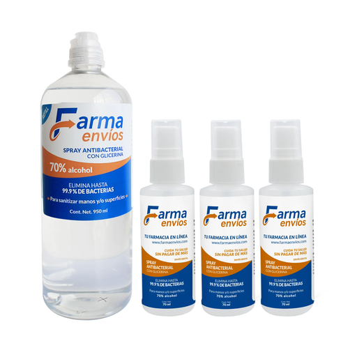 FARMAENVIOS SPRAY 1 PZ 950 ML + 3 PZS DE 60 ML 1160 Mililitros