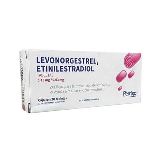 LEVONORGESTREL-ETINILESTRADIOL 0.15/0.03 mg 28 Tableta(s)