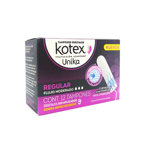 TAMPONES KOTEX UNIKA - 12 Tampones