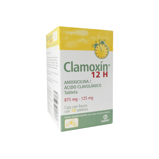 CLAMOXIN 12H 875/125 mg 10 Tableta(s)