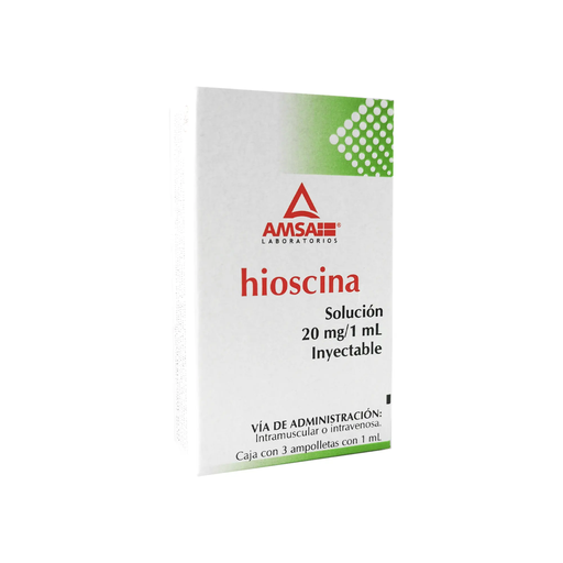 HIOSCINA 20 mg/mL 3 Ampolleta