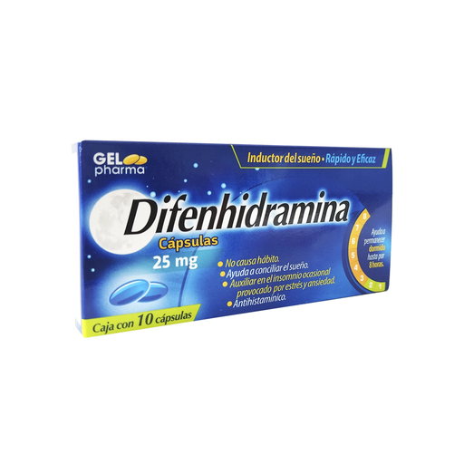 DIFENHIDRAMINA 25 mg 10 Cápsula(s)
