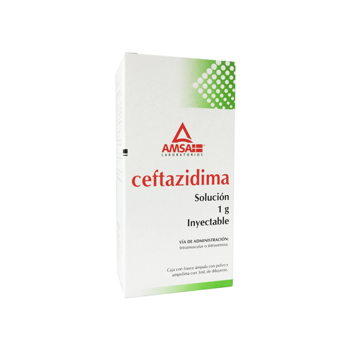 CEFTAZIDIMA 1 g/3 ml 1 Ampolleta
