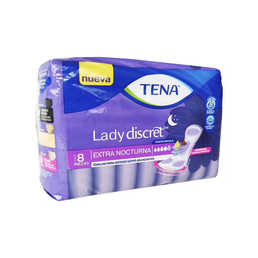 TENA LADY DISCRET EXTRA NOCTURNA 8 Piezas