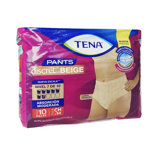 PANTS DISCRET BEIGE TENA CHI/M CH/M 10 Ropa Interior