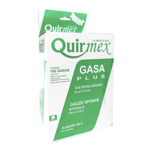 GASA ESTERIL PLUS 10cm X 10cm 100 Piezas