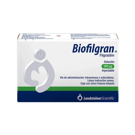 BIOFILGRAN 300 mcg 5 Frasco Ámpula