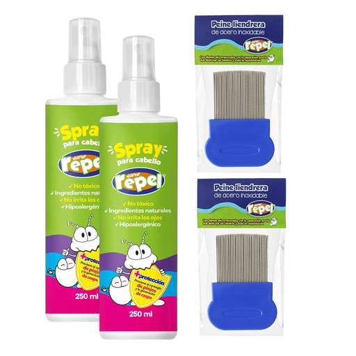 KIT SURE REPEL 2 SPRAY + 2 PEINES - 1 Kit