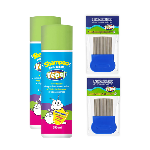 KIT SURE REPEL 2 SHAMPOO + 2 PEINES - 1 Kit