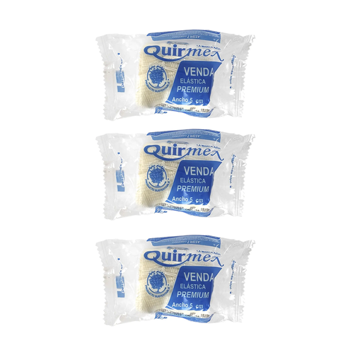 VENDA ELASTICA QUIRMEX TRES PZS DE 5cm X 5m C/U 5cm X 5m 3 Piezas