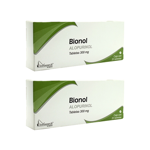 BIONOL 300 MG DOS CAJAS CON 20 TABS C/U 300 mg 40 Tableta(s)
