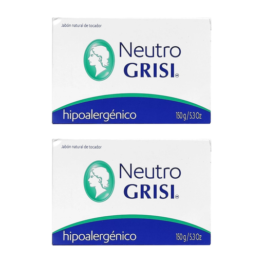 JABON GRISI NEUTRO DOS PZS DE 150 GR C/U - 2 Piezas
