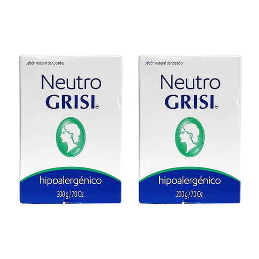 JABON GRISI NEUTRO DOS PZS DE 200 GR C/U - 2 Piezas