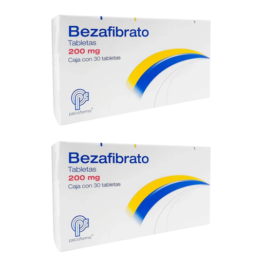 BEZAFIBRATO 200 MG DOS CAJAS CON 30 TABS C/U 200 mg 60 Tableta(s)