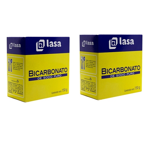 BICARBONATO DE SODIO DOS CAJAS CON 150 GR C/U - 300 Gramos