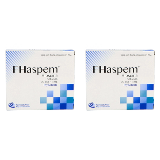 FHASPEM 20 MG DOS CAJAS CON TRES AMP C/U 20 mg /ml 6 Ampolletas