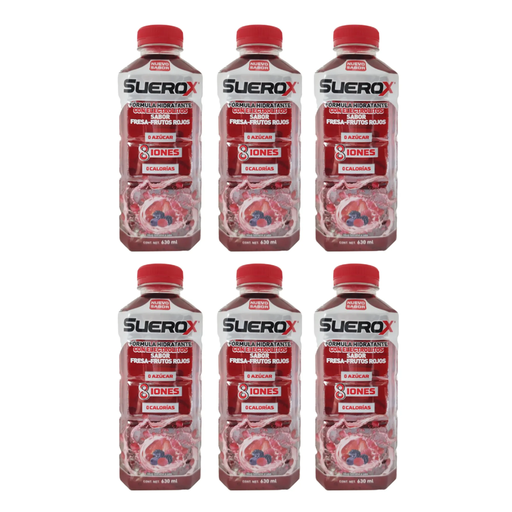 SUEROX FRESA - FRUTOS ROJOS SEIS PZS CON 630 ML C/U - 6 Piezas