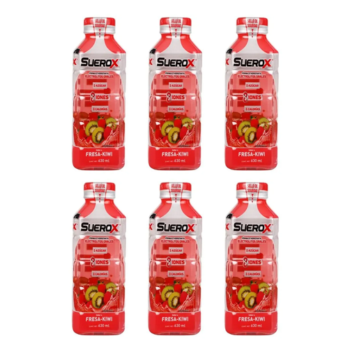 SUEROX FRESA - KIWI SEIS PZS CON 630 ML C/U - 6 Piezas