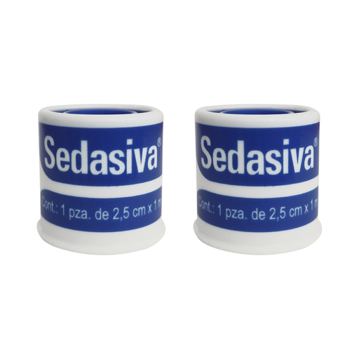 TELA ADHESIVA SEDASIVA DOS PZS DE 2.5CM X 1M C/U 2.5cm X 1m 2 Piezas