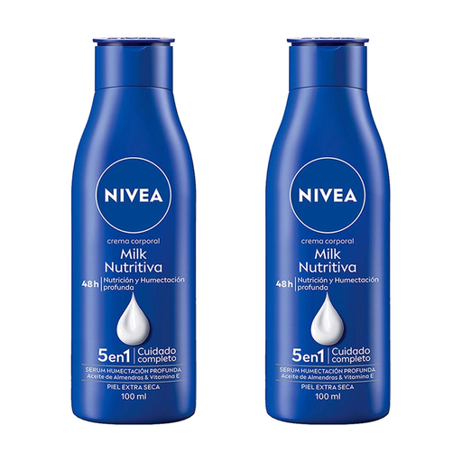 CREMA CORPORAL NIVEA DOS PZS DE 100 ML C/U 100 ml 200 Mililitros
