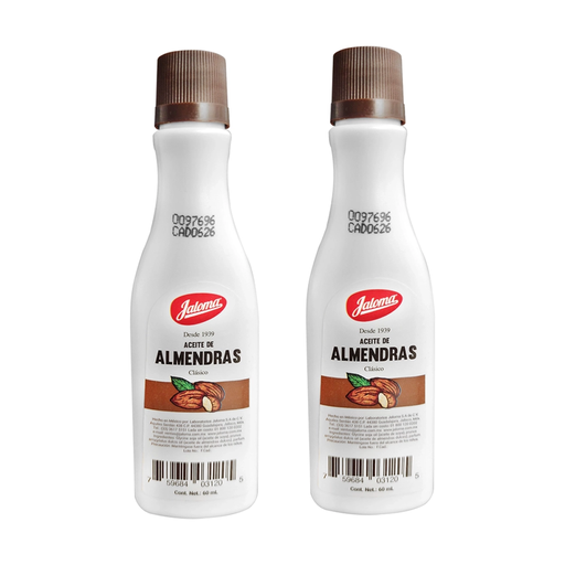 ACEITE DE ALMENDRAS DOS PZS DE 60 ML C/U - 120 Mililitros