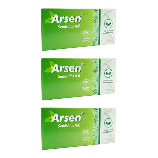SENOSIDOS AB 8.6 MG TRES CAJAS CON 20 TABS C/U 8.6 mg 3 Cajas