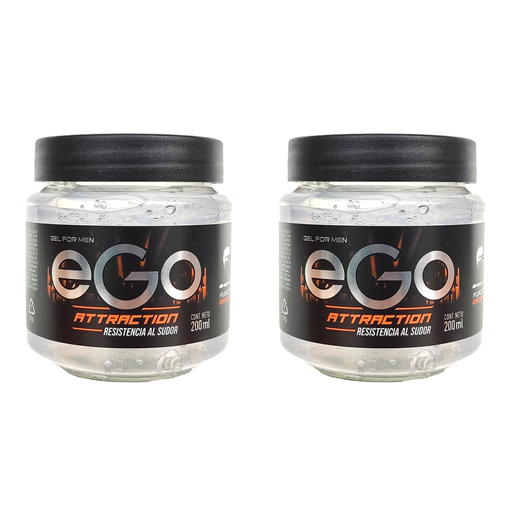 GEL EGO FOR MEN ATTRACTION DOS PZS CON 200 ML C/U - 2 Piezas