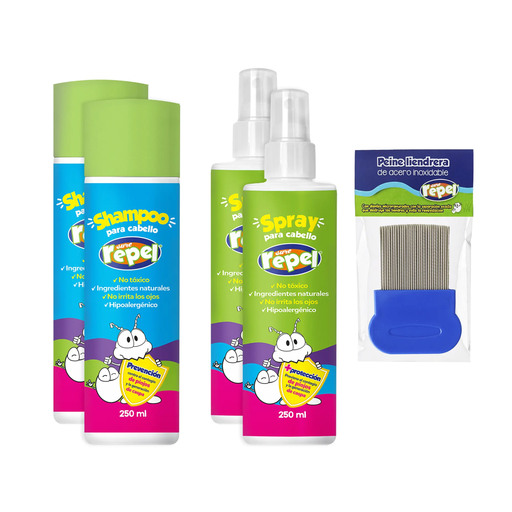KIT SURE REPEL INF 2 SPRAY + 2 SHAMPOO + 1 PEINE 1 KIT 1 Kit