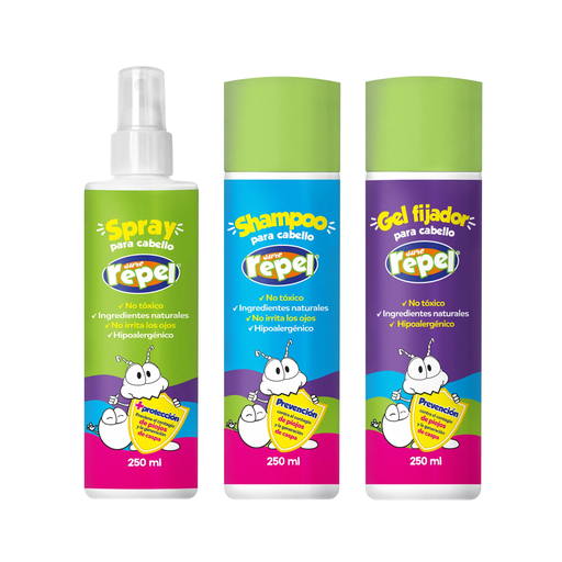 KIT SURE REPEL INF 1 SPRAY + 1 SHAMPOO + 1 GEL - 1 Kit